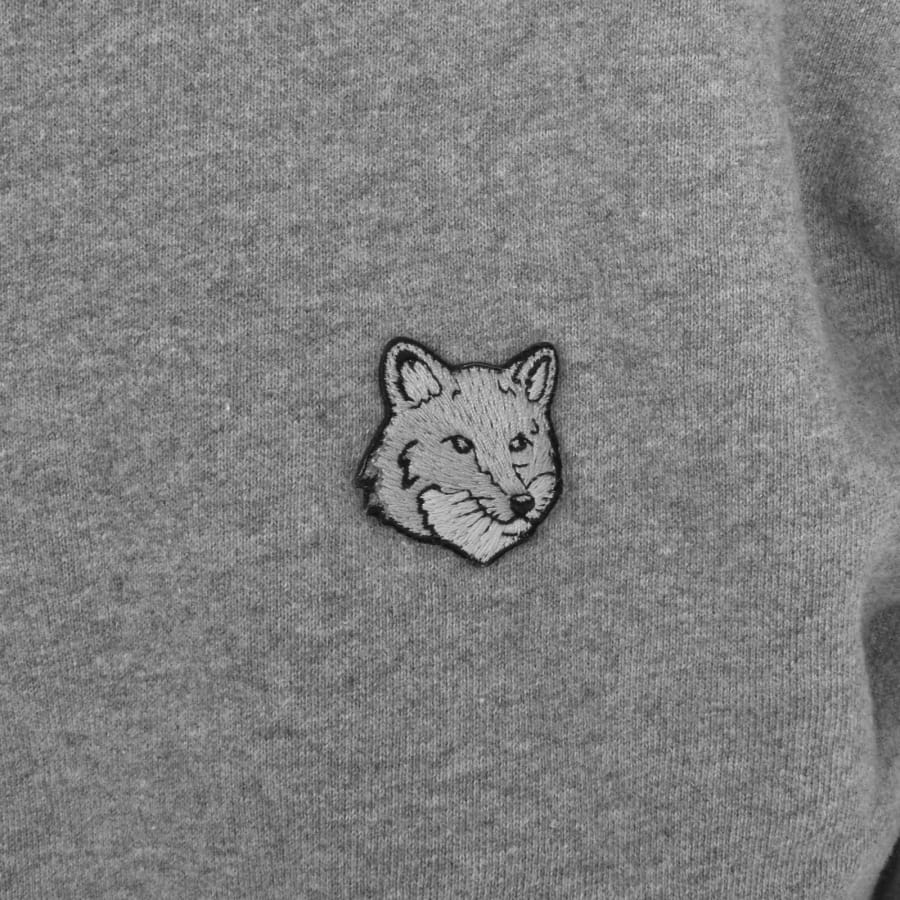 Maison Kitsune Half Zip Sweatshirt Grey | Mainline Menswear